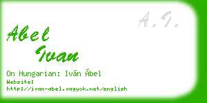 abel ivan business card