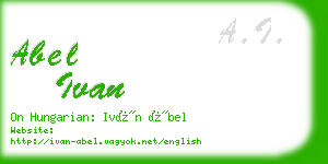 abel ivan business card